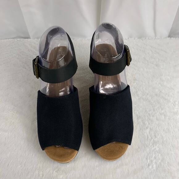 TOMS Women's Strappy Cork Platform Sandals Size 6.5 - Picture 2 of 9